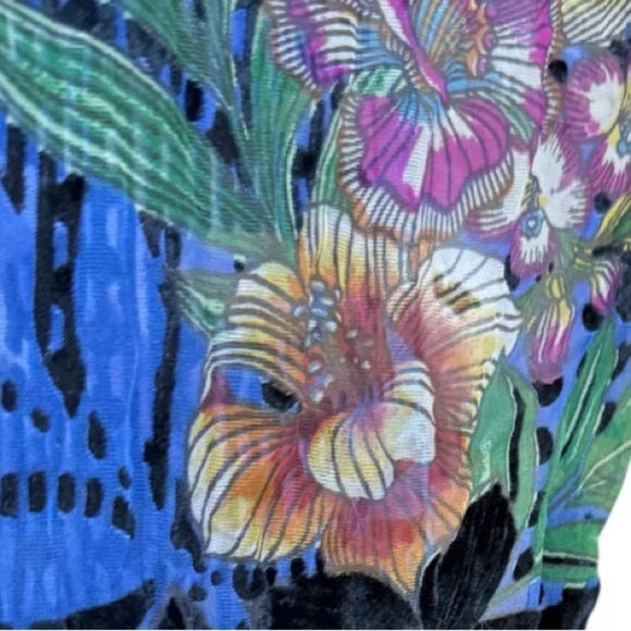 Johnny Was velvet embroidered LANAI BURNOUT PIPPA DRESS NWT - Picture 8 of 15